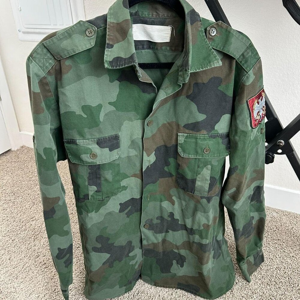 Camo Long Sleeve Button